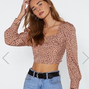 NASTYGAL CROPPED BLOUSE